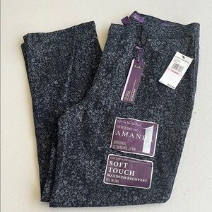 Gloria Vanderbilt Amanda Straight Leg Jeans - Black Pattern